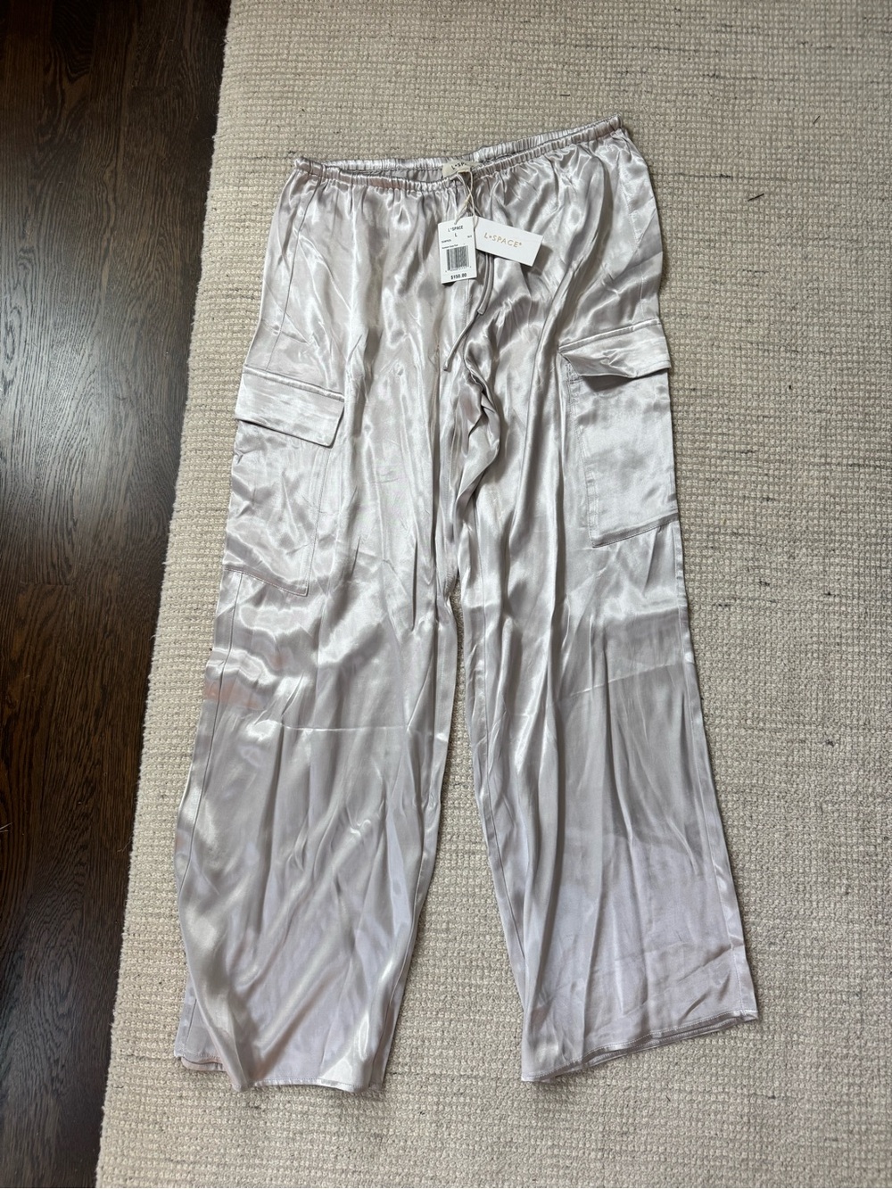 l*space Silver Cargo Pants